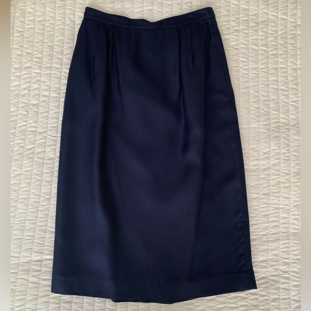 Vintage Le Suit Set Blazer Jacket Skirt 2 PC 80s Green Navy Plaid Women’s Size 6 - Picture 8 of 16